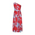 thumbnail image 4 of Robes d'Été Grande Taille pour Femmes 2024 Col Contraste de Couleurs Jupe Longue avec Patchwork Épaules Dénudées Robe Imprimée Économisez jusqu'à 65 % de Rabais!, 4 of 6