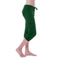 thumbnail image 3 of Plus Size Capris for Women Cargo Cropped Pant with Pockets Drawstring Casual Summer Pants E-2-Green, 3 of 7