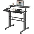 thumbnail image 4 of Chariot de Bureau Assis-Debout Mobile Rehausseur Table Debout Poste de Travail Bureau Mobile Hauteur Réglable Assis-Debout Bureau de Bureau, 4 of 6