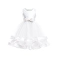 thumbnail image 1 of Girls Dress Sleeveless White Ball Gown Wedding Party Pageant 6 Years, 1 of 5