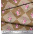 thumbnail image 3 of Soimoi polyester Crepe Fabric Leaves, & Rose Floral Decor Fabric Printed Yard 52 Inch Wide, 3 of 3