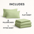 thumbnail image 3 of Comfy Bamboo World Series 4pc Microfiber Bedsheets Sheet Set, Twin Size Bed, Sage, 3 of 5