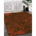 thumbnail image 3 of Ahgly Tapis de Zone Carré Transitionnel Lavable en Machine, Marron Selle, 7 Pieds Carré, 3 of 7