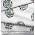 thumbnail image 3 of Soimoi Polyester Crepe Fabric Leaves & Floral Block Printed Craft Fabric by The Yard 52 Inch Wide, 3 of 3