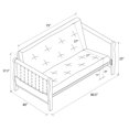 thumbnail image 3 of 8 Inch Full Poly Futon Mattress with Full Size Espresso Wood Arm Futon Frame, Gray, 3 of 9