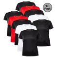 thumbnail image 1 of Blank Activewear Lot de 10 T-Shirts pour Femmes, Tissu de Performance à Séchage Rapide, 1 of 4