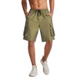 thumbnail image 2 of jsaierl Men's Drawstring Cargo Shorts Multi-Pocket Workwear Shorts Loose Fit Jogging Athletic Five-Inch Pants, 2 of 9