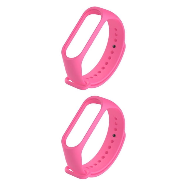 braveheart Bracelet de Remplacement, Doux pour la Peau, Résistant à l'Usure, Bracelet Intelligent pour Poignet, Bracelet de Sport, Installation Facile, Remplacement pour Mi 3 Rose Rouge, Ensemble de 2