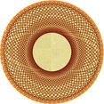 thumbnail image 1 of Ahgly Company Tapis d'Intérieur Ronds Transitionnels Lavables à la Machine, Brun Acajou, 6 Pieds Rond, 1 of 7
