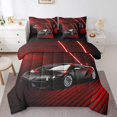 thumbnail image 1 of YST Voiture de Sport Rapide 7 Pcs Ensemble de Literie, Rouge Noir, Grand Lit (7 Unités), 1 of 5