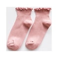 thumbnail image 2 of GDREDA Thermal Socks Women Edge Vertical Striped Boat Socks Fresh Socks Pink,One Size, 2 of 3