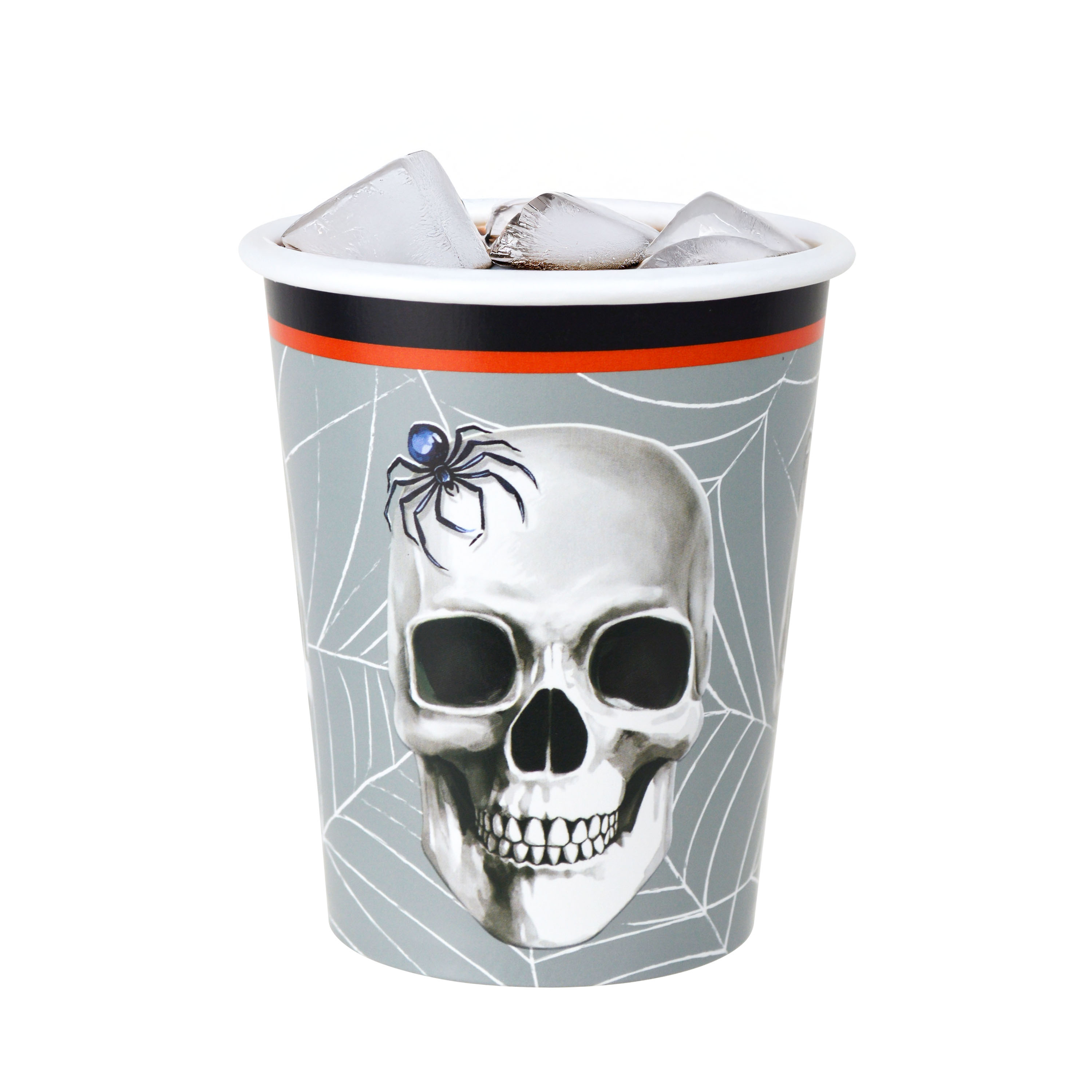Gobelets en papier Halloween avec motif de crâne noir et blanc, 9 onces (env. 266 ml), lot de 8, Way To Celebrate