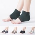 thumbnail image 1 of Lubelski 1Pair Foot Protector Socks Wear Resistant Solid Color Silicone Heel Gel Spa Foot Protector Anti Dry Cracked Tools for Summer, 1 of 7