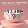 thumbnail image 2 of XZNGL Large Stainless Steel Bowl Stainless Steel Household Childrens Cartoon Soup Rice Bowl Double-Layer Heat Insulation Anti-Scald Bowl Household Fruit Instant Noodles Bowl Tableware, 2 of 6