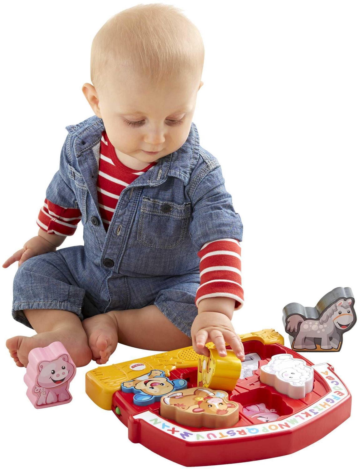 Fisher-Price Laugh & Learn Farm Animal Puzzle Shape Baby Toy with Music & Sounds, Ages 1-3 Years