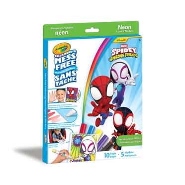 Crayola Color Wonder Mess-Free Metallic Paper & Markers Kit, Spidey & Friends