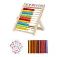 thumbnail image 2 of Milaget Montessori Math Toys 10 Rows Abacus with 100 Colorful Beads Abacus Thinking Game 8cmx21cm, 2 of 9