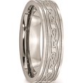 thumbnail image 4 of JbSP- Stainless Steel Flat Laser Etched Celtic Knot 6mm Polished Band, 4 of 6