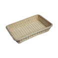 thumbnail image 2 of Dvkptbk plastic frame Imitation Rattan Woven Storage Tray Rectangular Wicker Basket for Kitchen Countertop Bathroom Organizer, 2 of 6