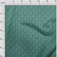 thumbnail image 3 of oneOone Polyester Spandex Teal Green Fabric Floral Sewing Craft Projects Fabric Prints By Yard 56 Inch Wide, 3 of 4