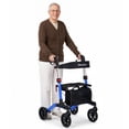 thumbnail image 2 of MaxKare Rollator Walker with 8” All Terrain Wheels, 8 Level Adjustable Handle, Foldable Walkers for Seniors with Seat & Backrest, Up to 300 Lbs, Blue, 2 of 12