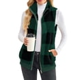 thumbnail image 1 of Innerwin Waistcoat Zip Up Ladies Fleece Vest Work Sleeveless Lightweight Sherpa Jacket Navy Blue 2XL, 1 of 6