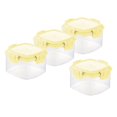 thumbnail image 4 of S SERENABLE 4Pcs Small Bottles Portable Food Storage Container Seasoning Bottles Square Yellow, 4 of 9