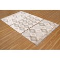 thumbnail image 1 of Casavani Handmade Cotton Square Area Rugs for Kitchen Block Printed Entrance Mat, Grey 4x4 feet, 1 of 7