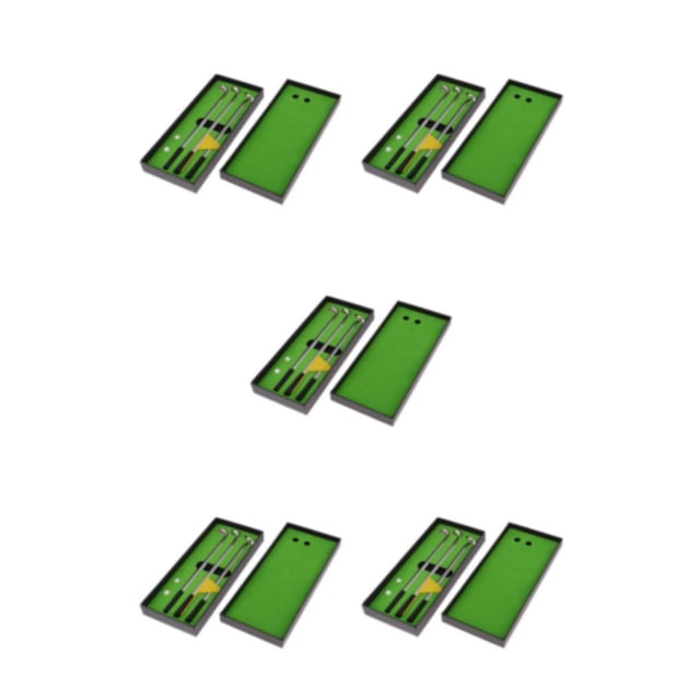 Ruiboury Stylish for Golf Pen Set Desktop Game with Putting Green and Flag Ballpoint Pens Yellow 5Set