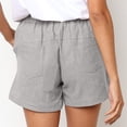 thumbnail image 4 of Birdeem Womens Plus Size Drawstring Casual Elastic Waist Pocket Loose Solid Shorts Pants, 4 of 7