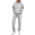 thumbnail image 3 of sageysalite Ensembles de Survêtements pour Femmes Col Rond Chandail à Enfiler Manches Longues Ensembles 2 Pcs Décontractés Entraînement Course Jogger Ports Tenues d'Automne, 3 of 6