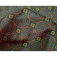 thumbnail image 4 of oneOone Silk Tabby Fabric Diamond & Circle Block Print Fabric By The Yard 42 Inch Wide, 4 of 4