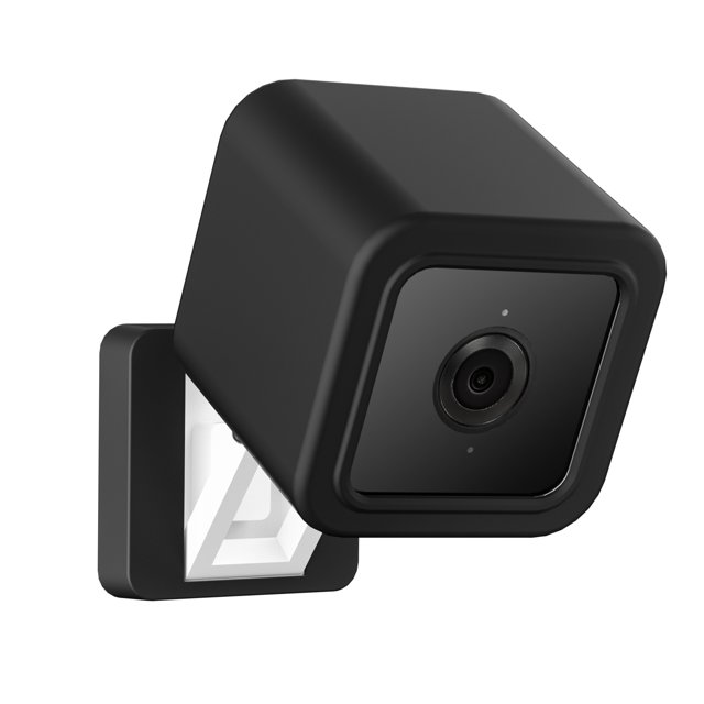 2 Pcs Support Mural Ajustable et Peau de Protection en Silicone pour Caméra de Sécurité Wyze Cam V3 Intérieur Extérieur, Étui de Protection avec Base de Montage Mural pour Table, Plafond