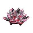 thumbnail image 1 of Birdeem Colored Crystal Glass Lotus Candle Tea Lamp Holder Buddhist Candle, 1 of 7