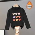 thumbnail image 2 of Girls Fall Tshirts High Collar Velvet Warmth Soft Unisex H Going Out Fall Tops for 5-6 Years, 2 of 3