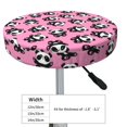 thumbnail image 4 of Easygdp Cute Panda Print Easy To Install Bar Stool Covers&Stool Covers Round&Elastic Stool Cover, Barstool Covers,Washable&Bottom With Elastic Edge-14 inch, 4 of 7