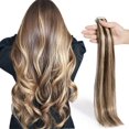 thumbnail image 1 of Tape in Human Hair Extensions Highlight Balayage Straight Hair, 1 of 6