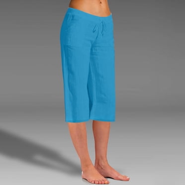 Jienlioq Women's Casual Elastic Waist Cargo Pants by Jienlioq, Fashion, Comfortable, Capris, 1