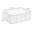thumbnail image 3 of Yhmxh Kitchen Gadgets Kitchen Essentials Plastic Tea Bag Divided Storage Organizer Container Box With Lid For Kitchen Cabinet Countertop Pantry Hold Coffee Pods Seasoning Packets Condiments, 3 of 9