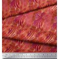 thumbnail image 2 of Soimoi Orange polyester Crepe Fabric Leopard & Wild Animal Skin Print Fabric by The Yard 42 Inch Wide, 2 of 3