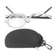thumbnail image 2 of Makeup Reading Glasses, Mini Folding Magnifying Cosmetic Readers Flip Down Single Lens 180 Degree Rotating Make Up Glasses Lazy Readers With Eyeglass Case For Women, 2 of 8
