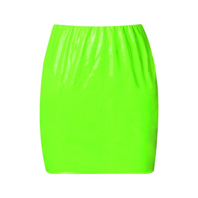 Mini Jupe en Cuir PU Taille Haute Robe Courte Moulante pour Femmes