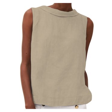 Womens Tank Tops Summer Womens Summer Casual Tank Tops Loose Fit Pleated Square Neck Sleeveless Shirts Tops Sleeveless Tops for Women Summer Tank Tops for Women Loose Fit