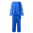 thumbnail image 3 of Womens Plus Size Pants Womens Plus Size Evening Dress Lace Embroidery Temperament Fit Pantstwo Piece Set Plus Size Dress Pants Plus Size Womens Pants Womens Plus Size Dress Pants, 3 of 4