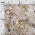 thumbnail image 2 of oneOone Viscose Chiffon Light Brown Fabric Florals Craft Projects Decor Fabric Printed By The Yard 42 Inch Wide, 2 of 4