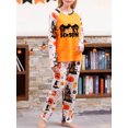 thumbnail image 2 of SUNSIOM Family Matching Halloween Pajamas, Baby Rompers/Bat Pumpkin Letter Print Sleepwear Set, 2 of 7