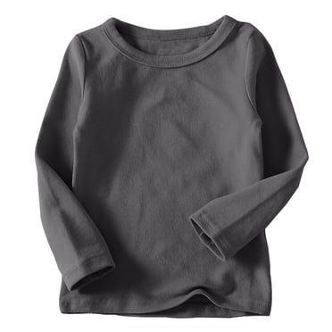 Yuyuzo Newborn Baby Girls Boys Clothes Cotton Crew Neck Long Sleeve Tops Infant Kids Solid Color Comfy Tees