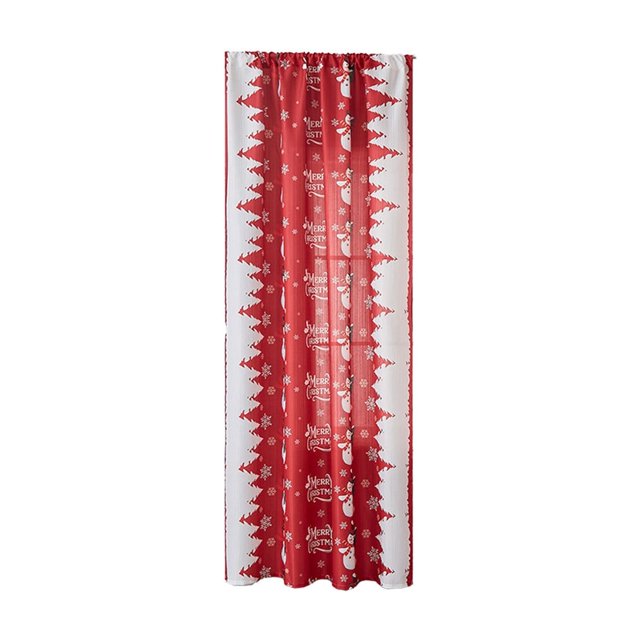 Christmas Curtain Lights,Long Curtain Rod 1Pc Red Christmas Snowman Curtains with Rods Christmas Curtains Christmas Theme Printed Sunshade Curtains Red Christmas Lights