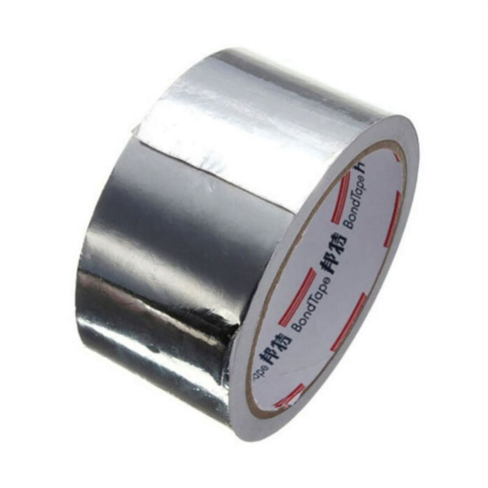 Ruban en Aluminium Argenté - 5cm x 18m. Rouleau de Ruban Adhésif en Caoutchouc Résistant à la Vapeur. Outils de Réparation de Papier d'Aluminium Résistant à la Chaleur
