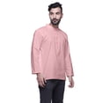 thumbnail image 4 of Atasi Mens Kurta Shirt Solid Mandarin Collar Kurta For Boys Short Kurta, 4 of 6